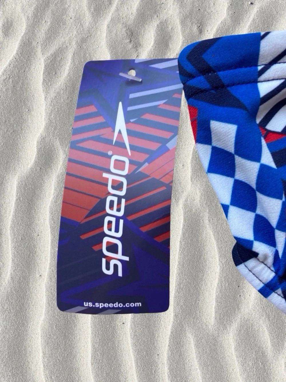 Speedo Overdrive Brief | Size 32 | True Cobalt | Red White Blue Stars NWT